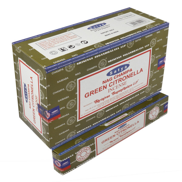 Satya Green Citronella 15 Gm Dozen Box 